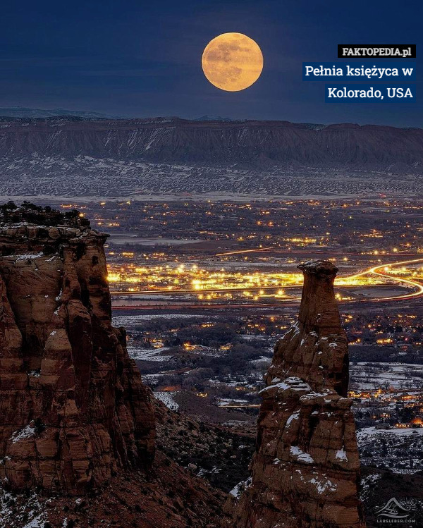 Pełnia księżyca w Kolorado, USA 