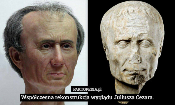 Współczesna rekonstrukcja wyglądu Juliusza Cezara. 