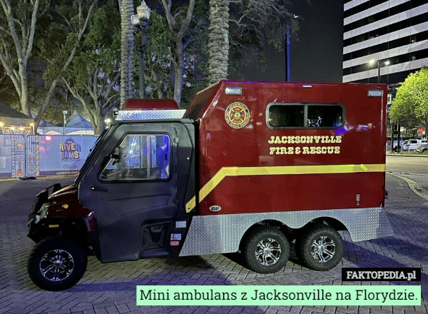 Mini ambulans z Jacksonville na Florydzie. 