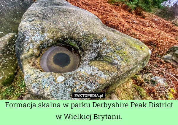 Formacja skalna w parku Derbyshire Peak District w Wielkiej Brytanii. 