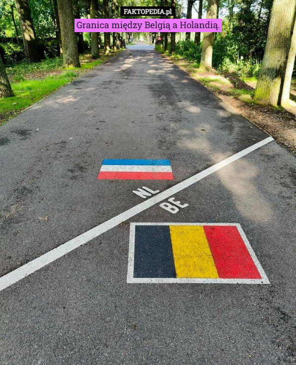 Granica między Belgią a Holandią. 