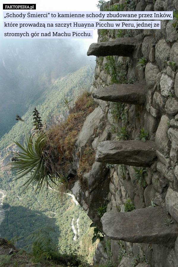 „Schody Śmierci” to kamienne schody zbudowane przez Inków, które prowadzą na szczyt Huayna Picchu w Peru, jednej ze stromych gór nad Machu Picchu. 