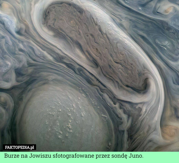 Burze na Jowiszu sfotografowane przez sondę Juno. 