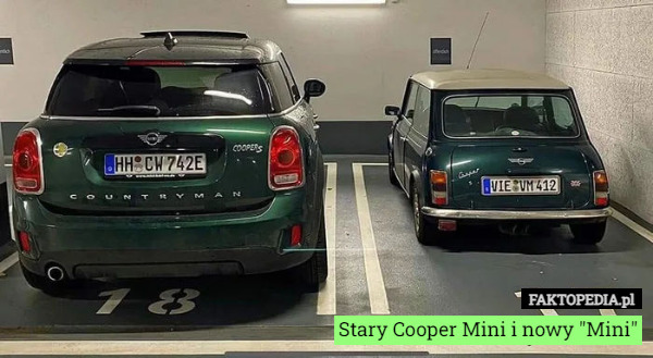 Stary Cooper Mini i nowy "Mini" 