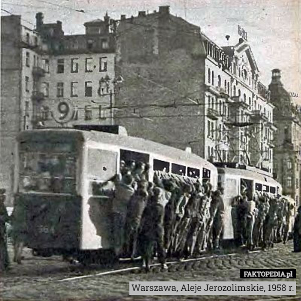 Warszawa, Aleje Jerozolimskie, 1958 r. 