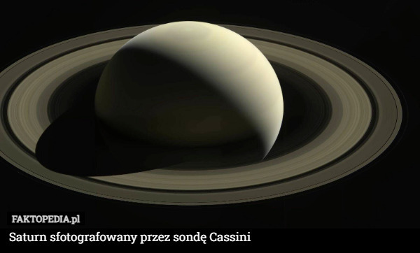 Saturn sfotografowany przez sondę Cassini 