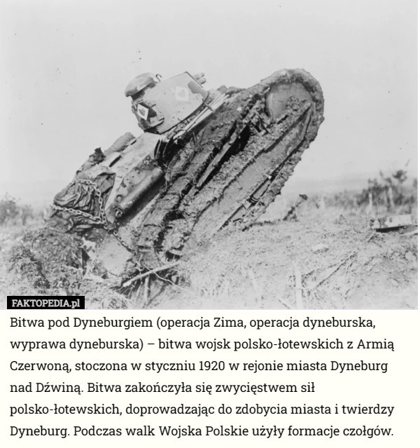 Bitwa pod Dyneburgiem (operacja Zima, operacja dyneburska, wyprawa dyneburska) – bitwa wojsk polsko-łotewskich z Armią Czerwoną, stoczona w styczniu 1920 w rejonie miasta Dyneburg nad Dźwiną. Bitwa zakończyła się zwycięstwem sił polsko-łotewskich, doprowadzając do zdobycia miasta i twierdzy Dyneburg. Podczas walk Wojska Polskie użyły formacje czołgów. 