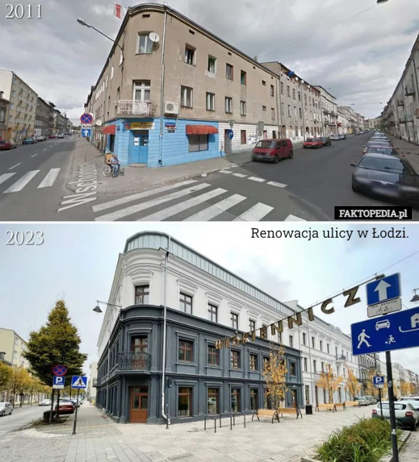 Renowacja ulicy w Łodzi. 