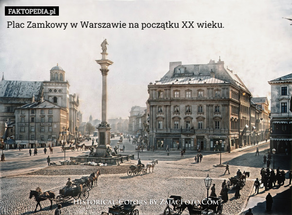 Plac Zamkowy w Warszawie na początku XX wieku. 