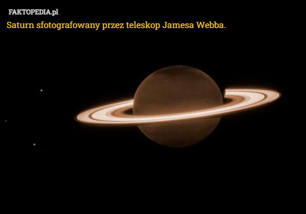 Saturn sfotografowany przez teleskop Jamesa Webba. 