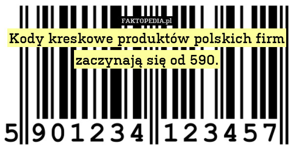 Kody kreskowe produktów polskich firm
zaczynają się od 590. 