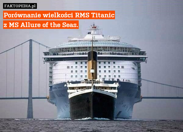 Porównanie wielkości RMS Titanic
z MS Allure of the Seas. 