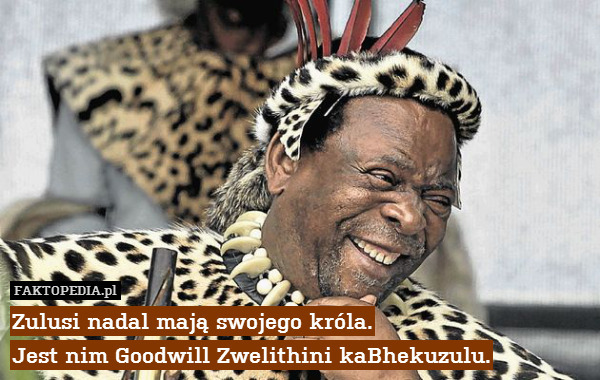 Zulusi nadal mają swojego króla.
Jest nim Goodwill Zwelithini kaBhekuzulu. 
