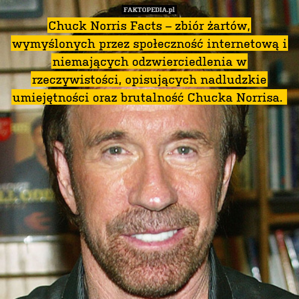 Chuck Norris Facts – zbiór żartów, wymyślonych przez społeczność internetową i niemających odzwierciedlenia w rzeczywistości, opisujących nadludzkie umiejętności oraz brutalność Chucka Norrisa. 