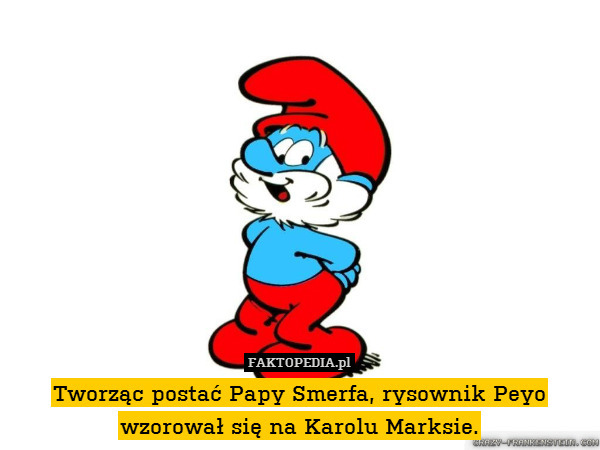 Tworząc postać Papy Smerfa, rysownik Peyo wzorował się na Karolu Marksie. 