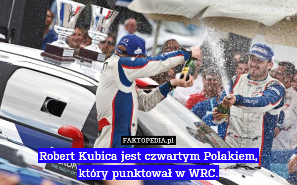 Robert Kubica jest czwartym Polakiem,
który punktował w WRC. 
