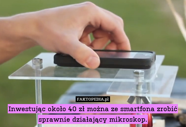 Inwestując około 40 zł można ze smartfona zrobić sprawnie działający mikroskop. 