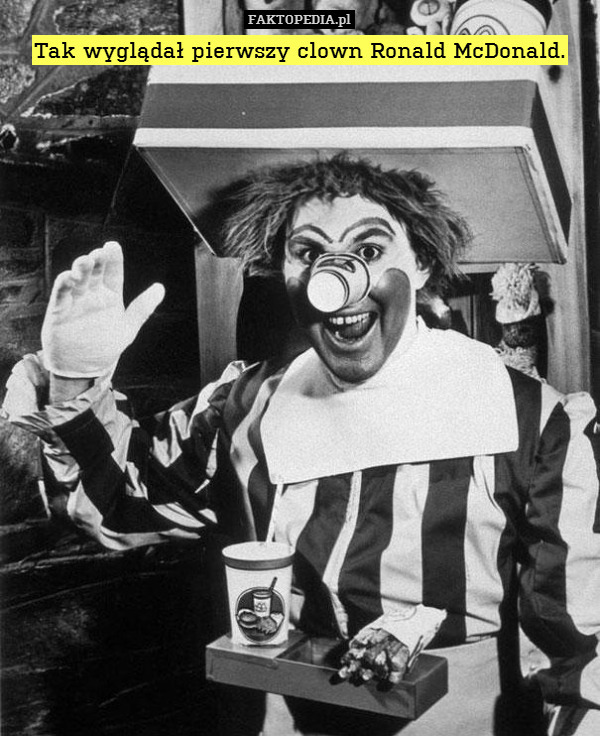 Tak wyglądał pierwszy clown Ronald McDonald. 
