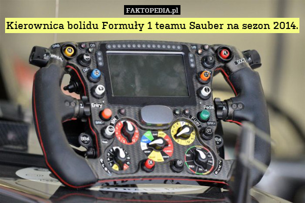 Kierownica bolidu Formuły 1 teamu Sauber na sezon 2014. 