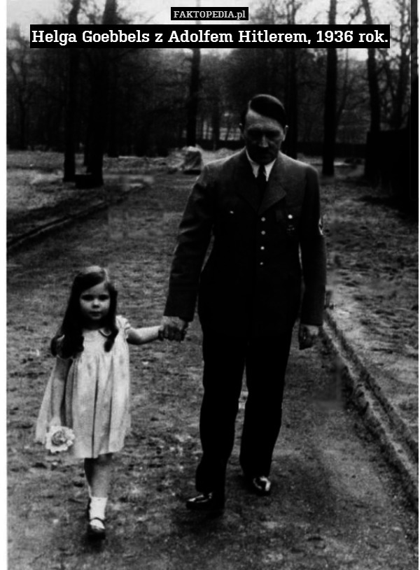Helga Goebbels z Adolfem Hitlerem, 1936 rok. 