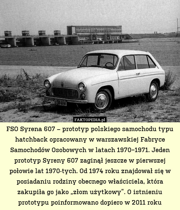 FSO Syrena 607 – prototyp polskiego samochodu typu hatchback opracowany w warszawskiej Fabryce Samochodów Osobowych w latach 1970−1971. Jeden prototyp Syreny 607 zaginął jeszcze w pierwszej połowie lat 1970-tych. Od 1974 roku znajdował się w posiadaniu rodziny obecnego właściciela, która zakupiła go jako „złom użytkowy”. O istnieniu prototypu poinformowano dopiero w 2011 roku 
