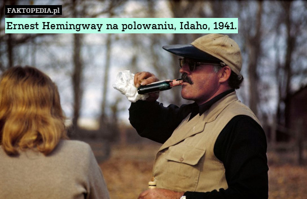 Ernest Hemingway na polowaniu, Idaho, 1941. 