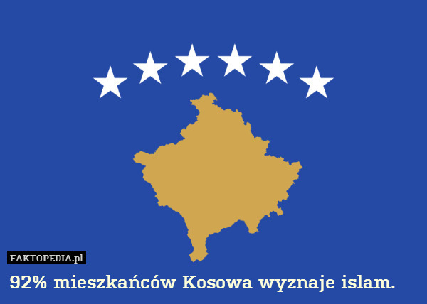 92% mieszkańców Kosowa wyznaje islam. 