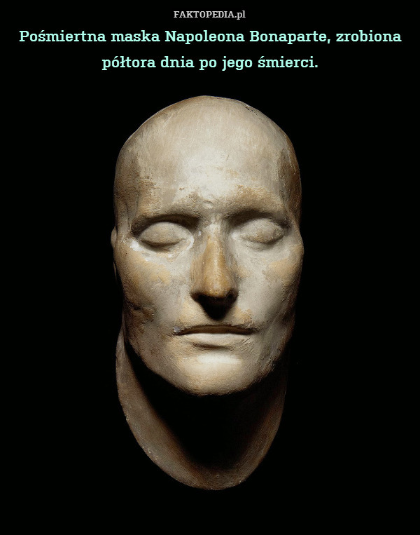 Pośmiertna maska Napoleona Bonaparte, zrobiona półtora dnia po jego śmierci. 