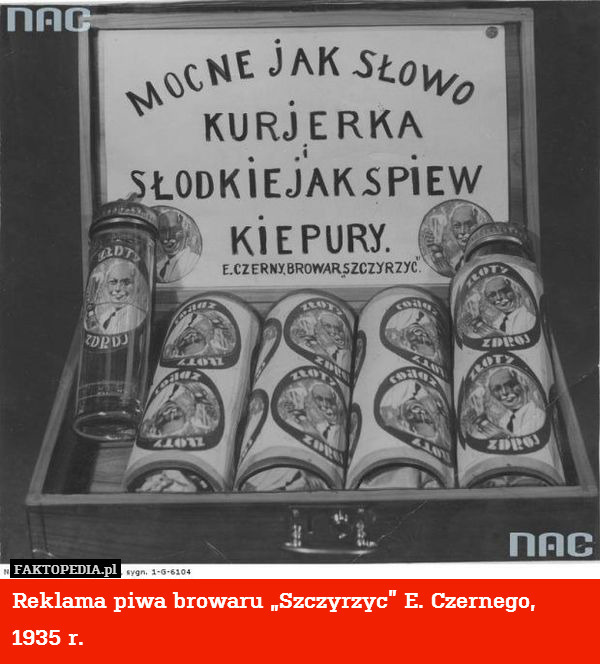 Reklama piwa browaru „Szczyrzyc” E. Czernego, 1935 r. 