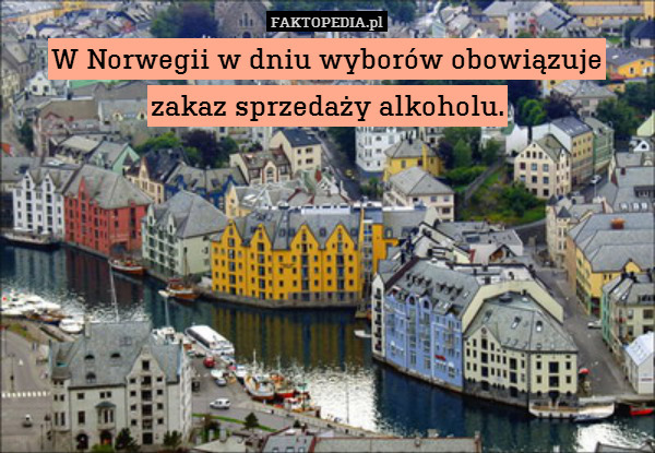 W Norwegii w dniu wyborów obowiązuje zakaz sprzedaży alkoholu. 