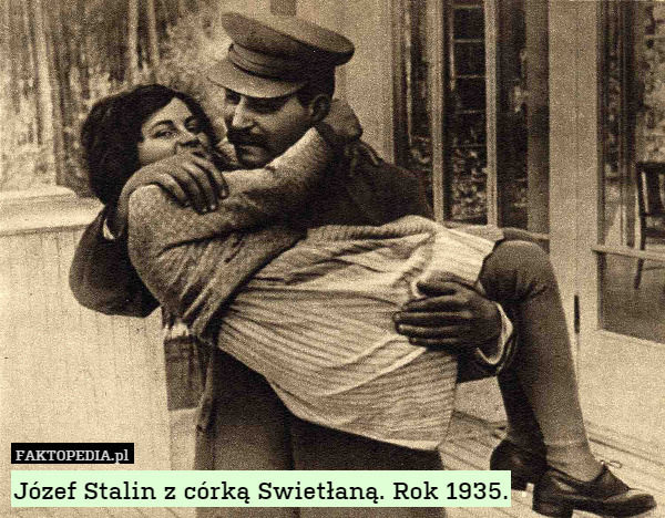 Józef Stalin z córką Swietłaną. Rok 1935. 