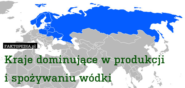 Kraje dominujące w produkcji
i spożywaniu wódki 