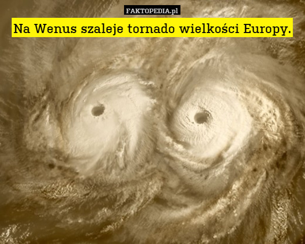Na Wenus szaleje tornado wielkości Europy. 