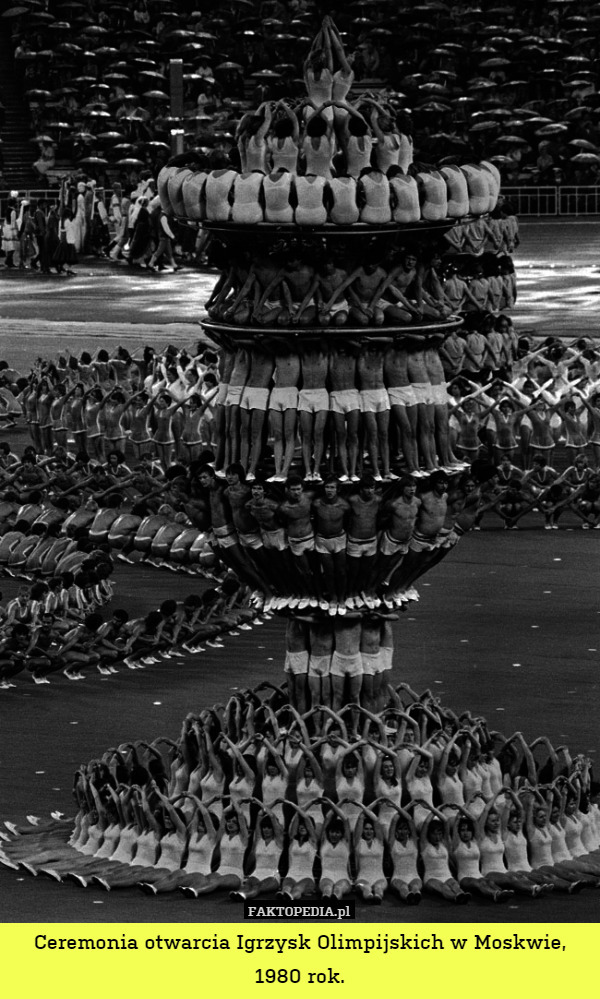 Ceremonia otwarcia Igrzysk Olimpijskich w Moskwie, 1980 rok. 