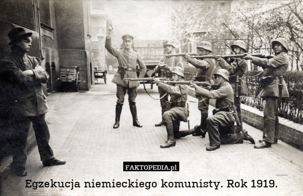 Egzekucja niemieckiego komunisty. Rok 1919. 