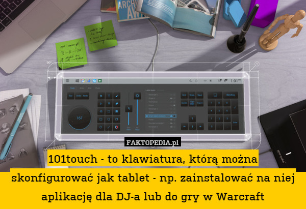 101touch - to klawiatura, którą można skonfigurować jak tablet - np. zainstalować na niej aplikację dla DJ-a lub do gry w Warcraft 