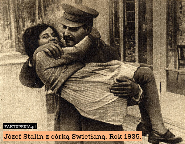Józef Stalin z córką Swietłaną. Rok 1935. 