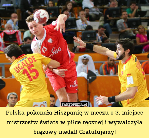 Polska pokonała Hiszpanię w meczu o 3. miejsce mistrzostw świata w piłce ręcznej i wywalczyła brązowy medal! Gratulujemy! 