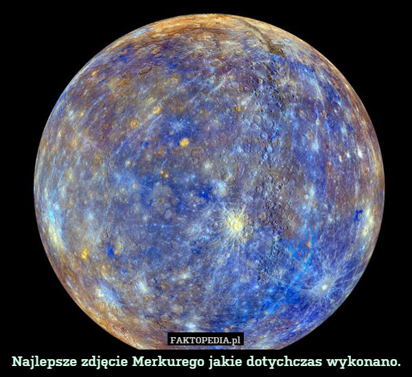 Najlepsze zdjęcie Merkurego jakie dotychczas wykonano. 
