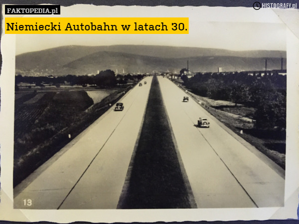 Niemiecki Autobahn w latach 30. 