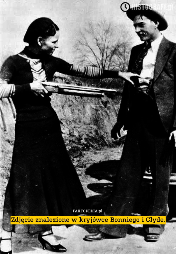 Zdjęcie znalezione w kryjówce Bonniego i Clyde. 