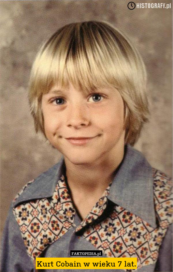 Kurt Cobain w wieku 7 lat. 