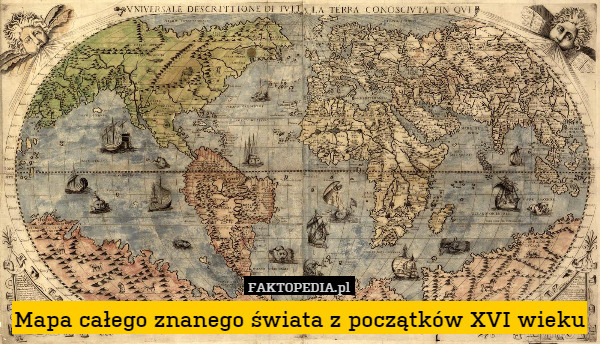 Mapa całego znanego świata z początków XVI wieku 