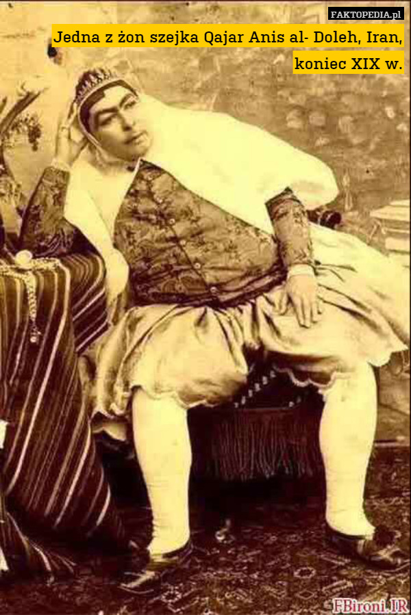 Jedna z żon szejka Qajar Anis al- Doleh, Iran, koniec XIX w. 