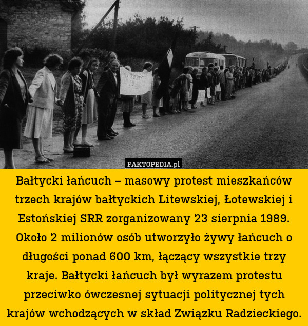 Bałtycki łańcuch – masowy protest mieszkańców trzech krajów bałtyckich Litewskiej, Łotewskiej i Estońskiej SRR zorganizowany 23 sierpnia 1989. Około 2 milionów osób utworzyło żywy łańcuch o długości ponad 600 km, łączący wszystkie trzy kraje. Bałtycki łańcuch był wyrazem protestu przeciwko ówczesnej sytuacji politycznej tych krajów wchodzących w skład Związku Radzieckiego. 