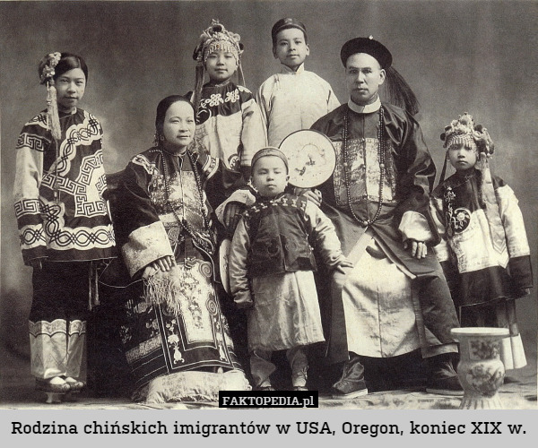 Rodzina chińskich imigrantów w USA, Oregon, koniec XIX w. 