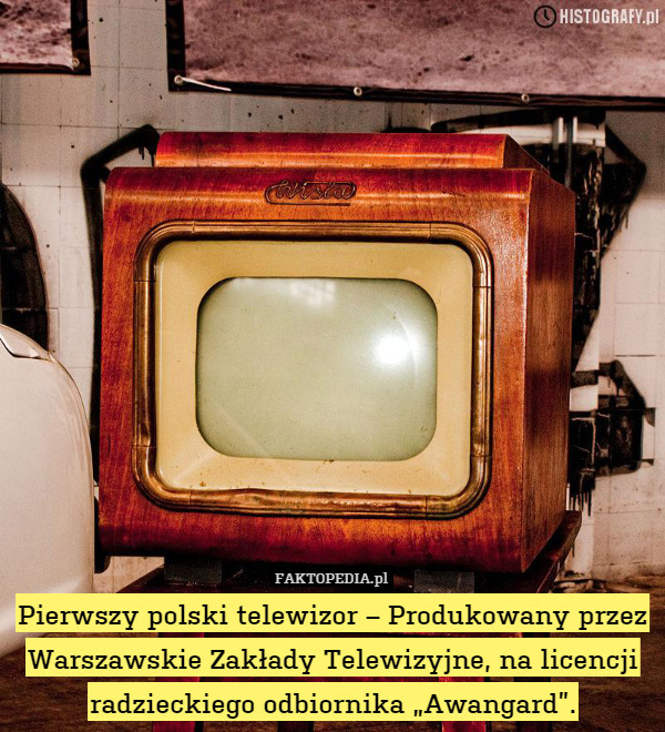 Pierwszy polski telewizor – Produkowany przez Warszawskie Zakłady Telewizyjne, na licencji radzieckiego odbiornika „Awangard”. 