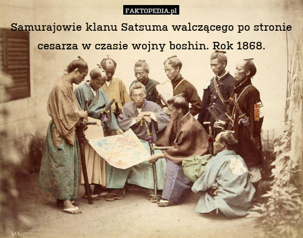 Samurajowie klanu Satsuma walczącego po stronie cesarza w czasie wojny boshin. Rok 1868. 