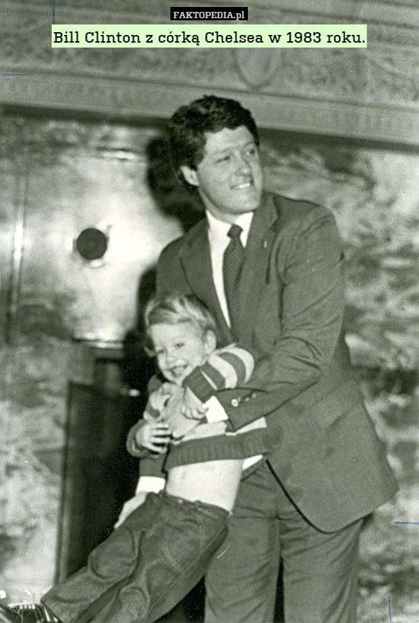 Bill Clinton z córką Chelsea w 1983 roku. 