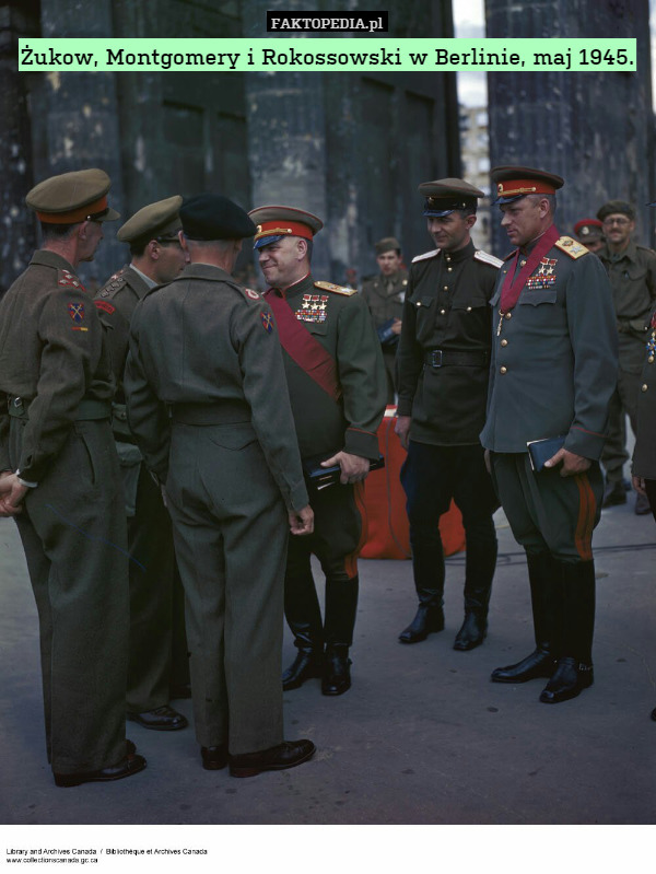 Żukow, Montgomery i Rokossowski w Berlinie, maj 1945. 